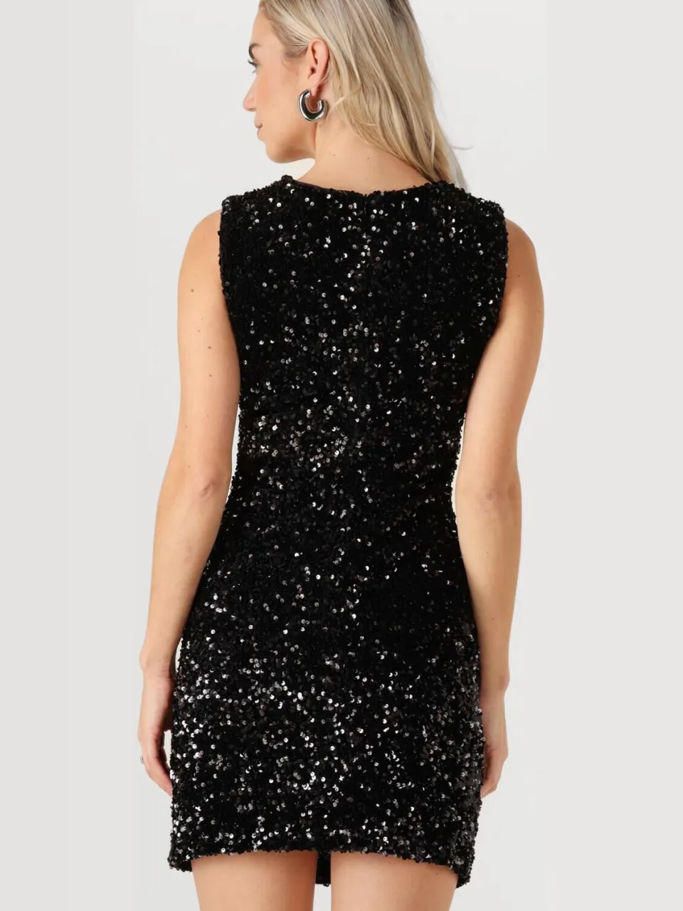 Neo Noir Dames Jurken Fabya Velvet Sequins Dress - Zwart, foto 3