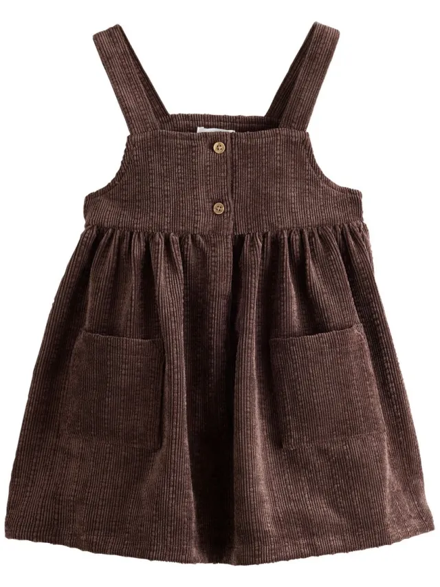 Next Meisjes - Mouwloze corduroy overgooier - Bruin Chocolate Brown