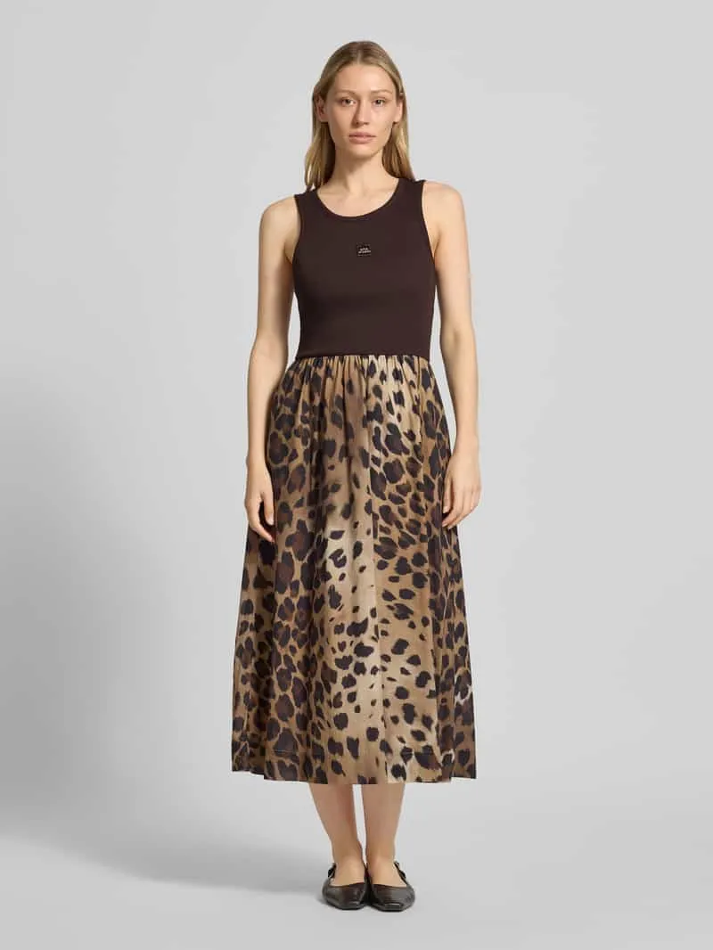 Smith and Soul midi-jurk met steekzakken Middenbruin