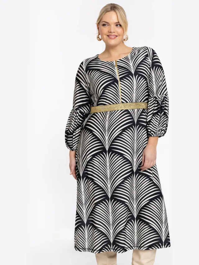 Yoek PALM jurk zwart