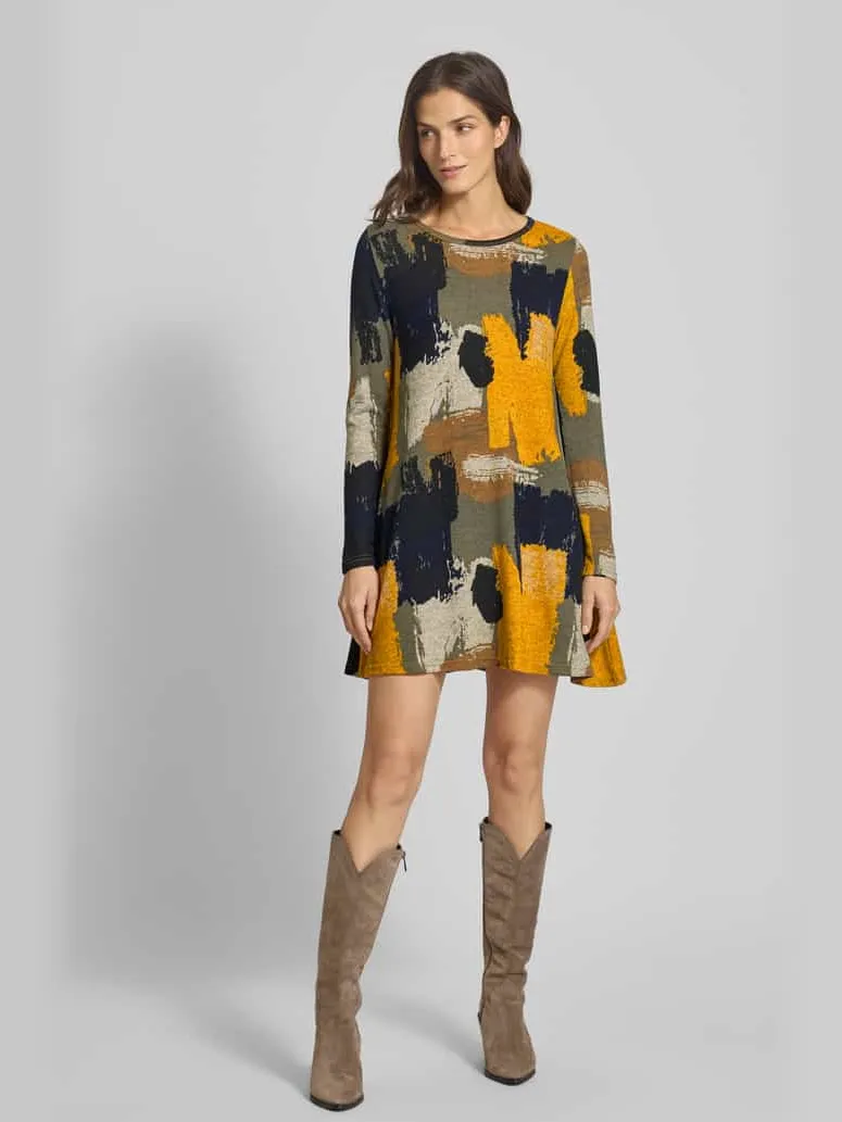 Apricot Mini-jurk met ronde hals marineblauw, foto 3