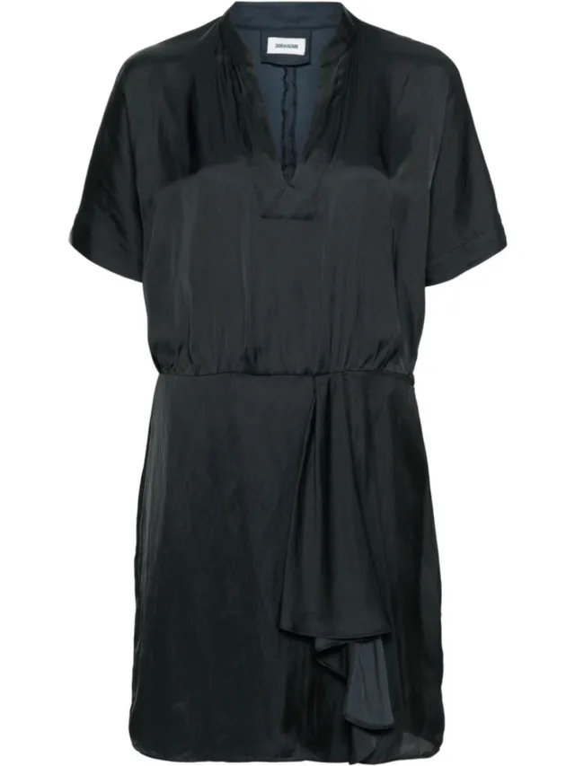 Zadig & Voltaire zwarte satijnen jurk