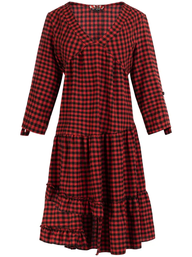 Mymo midi-jurk Dames zwart/rood, foto 2