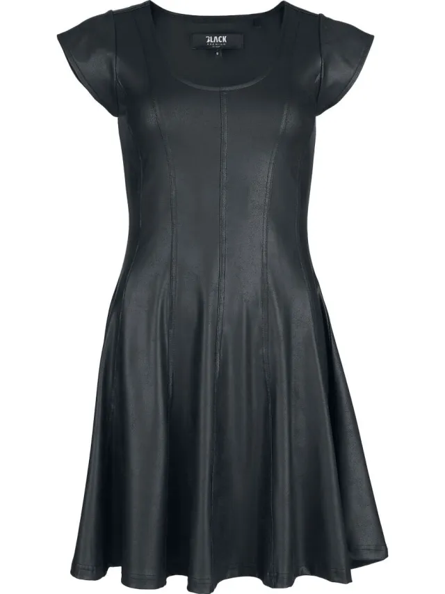 Black Premium by EMP zwarte jurk van imitatieleer met aansluitende pasvorm - Dames