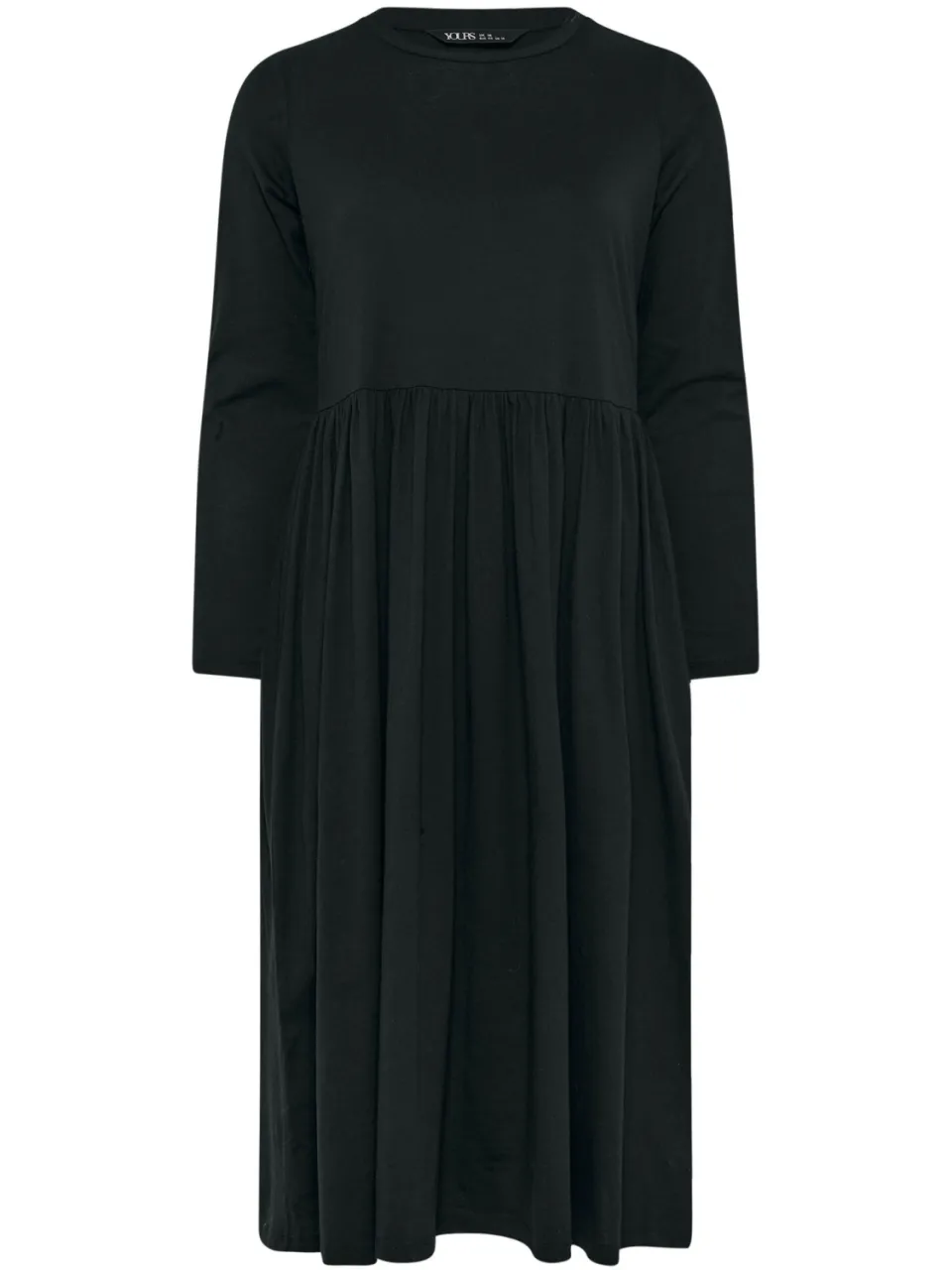 Yours Zwarte Peplum Maxi Jurk, foto 2