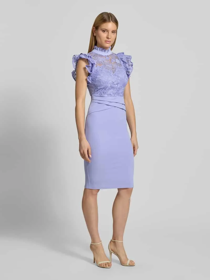 Lipsy slim fit midi-jurk met kant lila, foto 3