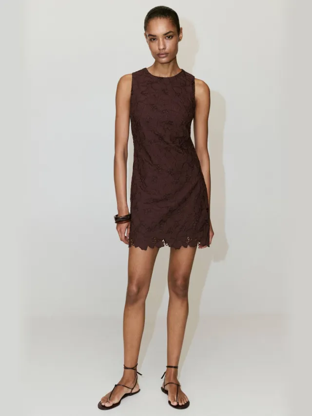 Mango mini jurk - bruin