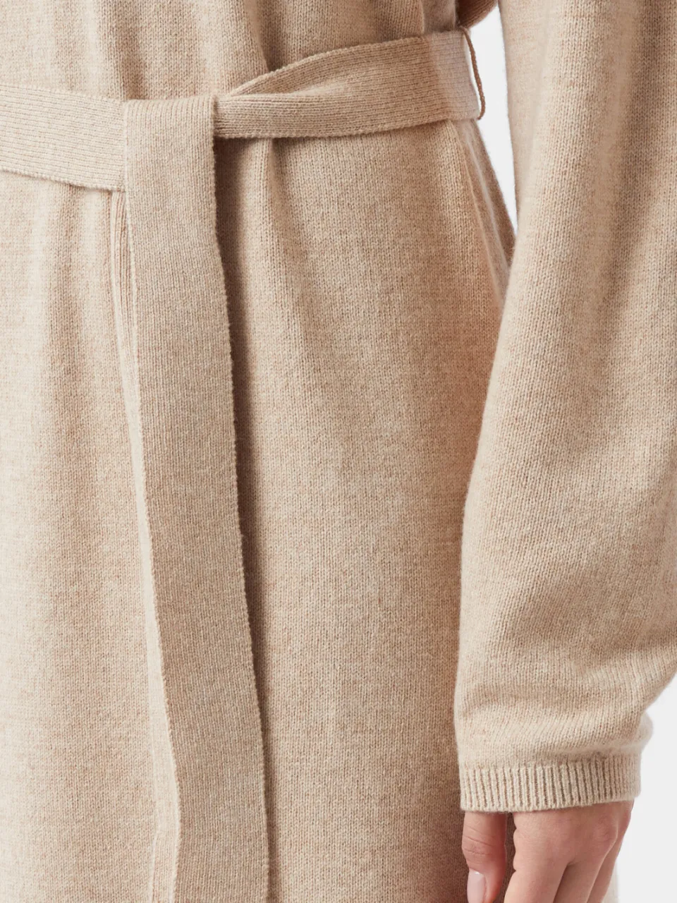 Comma wollen midi jurk beige, foto 5