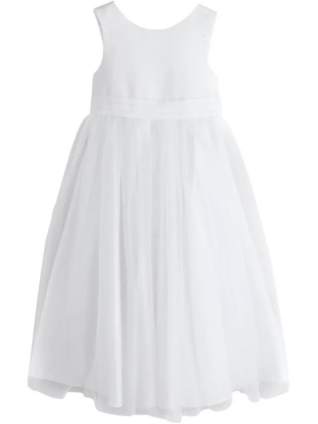 Next Meisjes - Bloemenmeisjesjurk met strik - Wit White