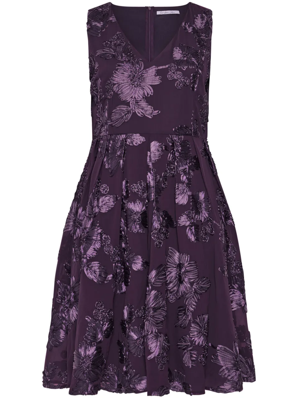 Yours London Paarse Minijurk Met Bloemen-56, foto 4