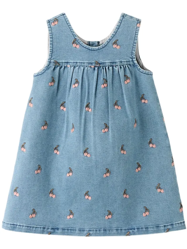 Lil' Atelier Jurk Denim Medium Blue Denim