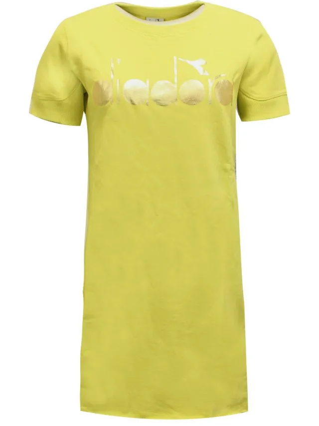 Diadora Sportswear Vrouwen Gele Jurk Groen