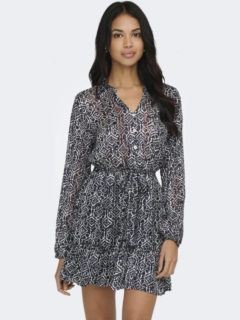 Only zomerjurk met paisley print met lurex blauw, foto 5