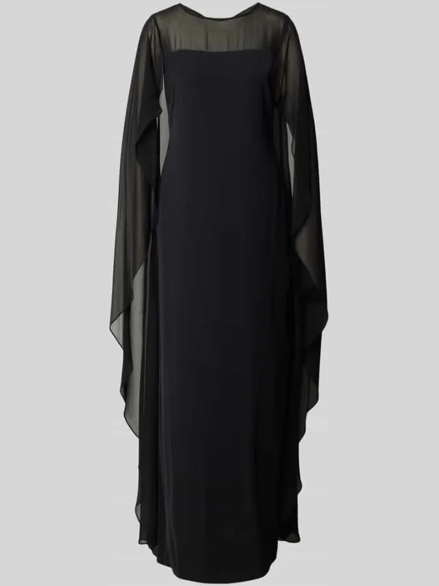 Lauren Ralph Lauren Avondjurk van soepele stof, model 'LAVATI' zwart, foto 2