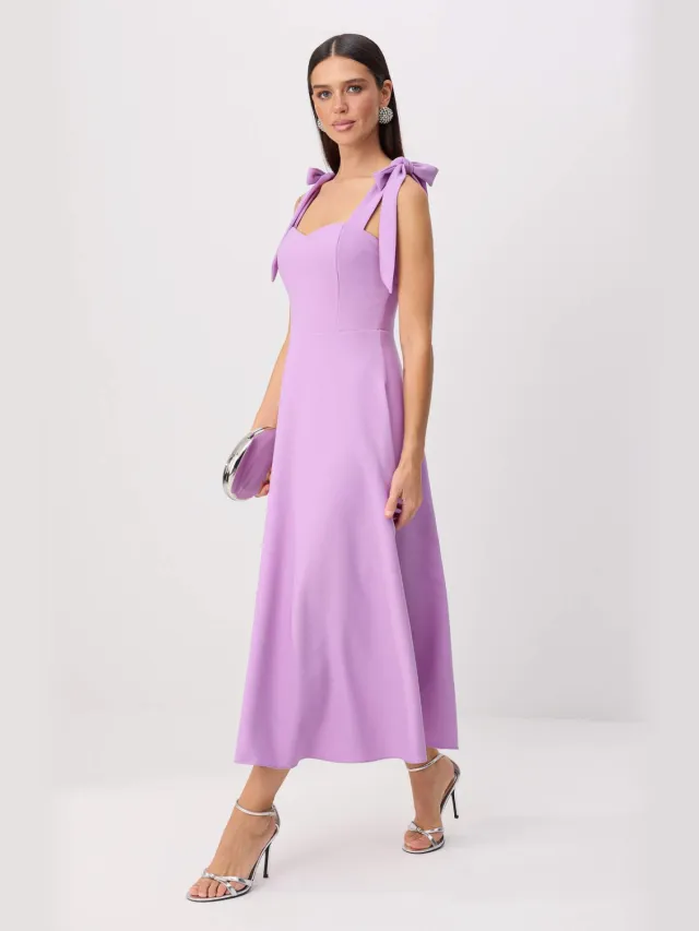 Trendyol TRENDYOLMİLLA Dames Paars Effen Maxi Mouwloos Stijlvol/Avond Skater Jurken