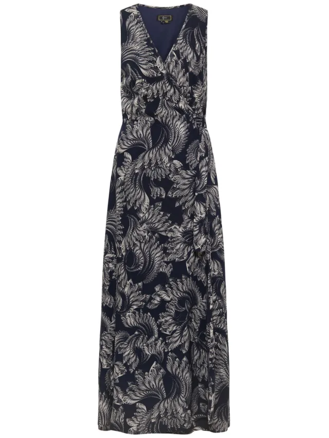 Faina maxi jurk met all-over print tylin marineblauw, foto 2