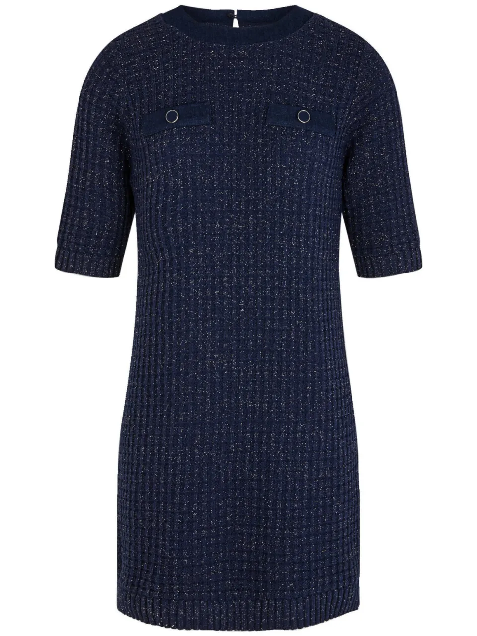 Morgan mini jurk met glitter marineblauw, foto 2