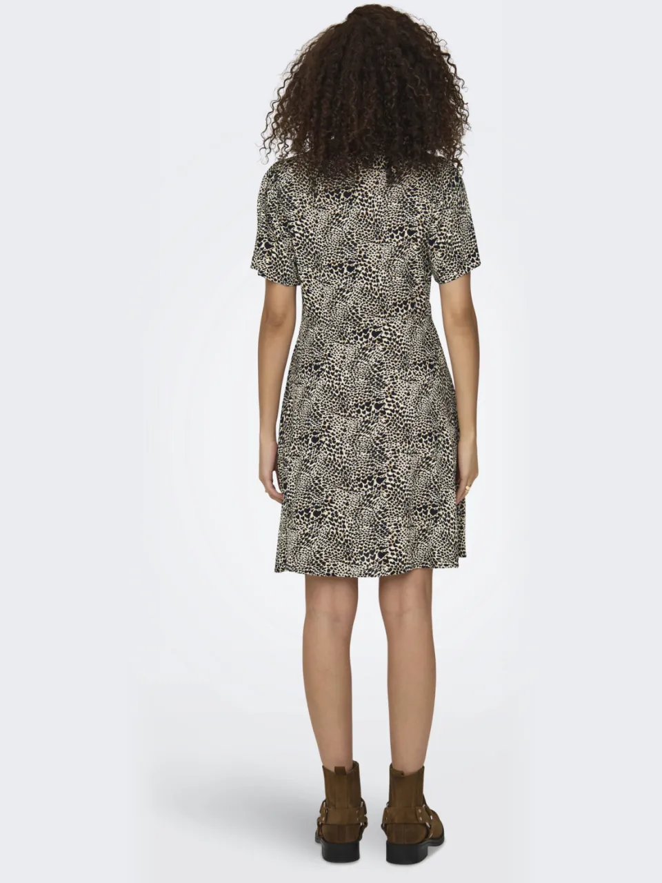Only korte jurk bruin, foto 3