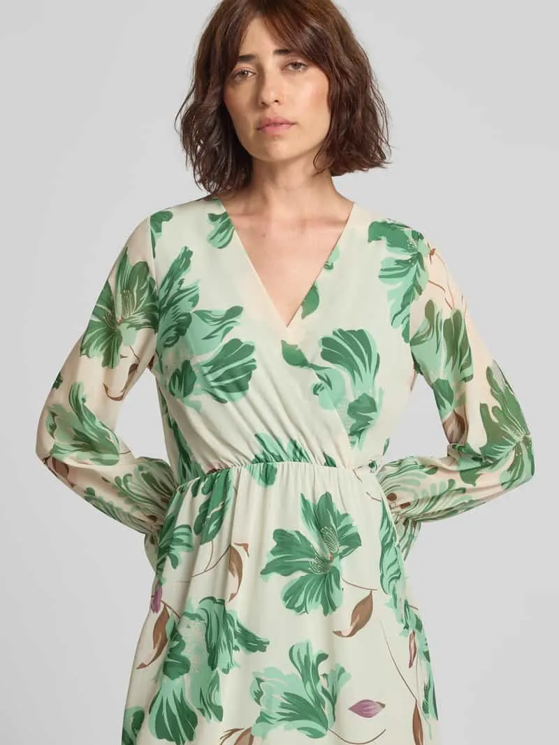ZABAIONE Knielange jurk in all-over look model 'Ja44milaa' lindegroen, foto 5