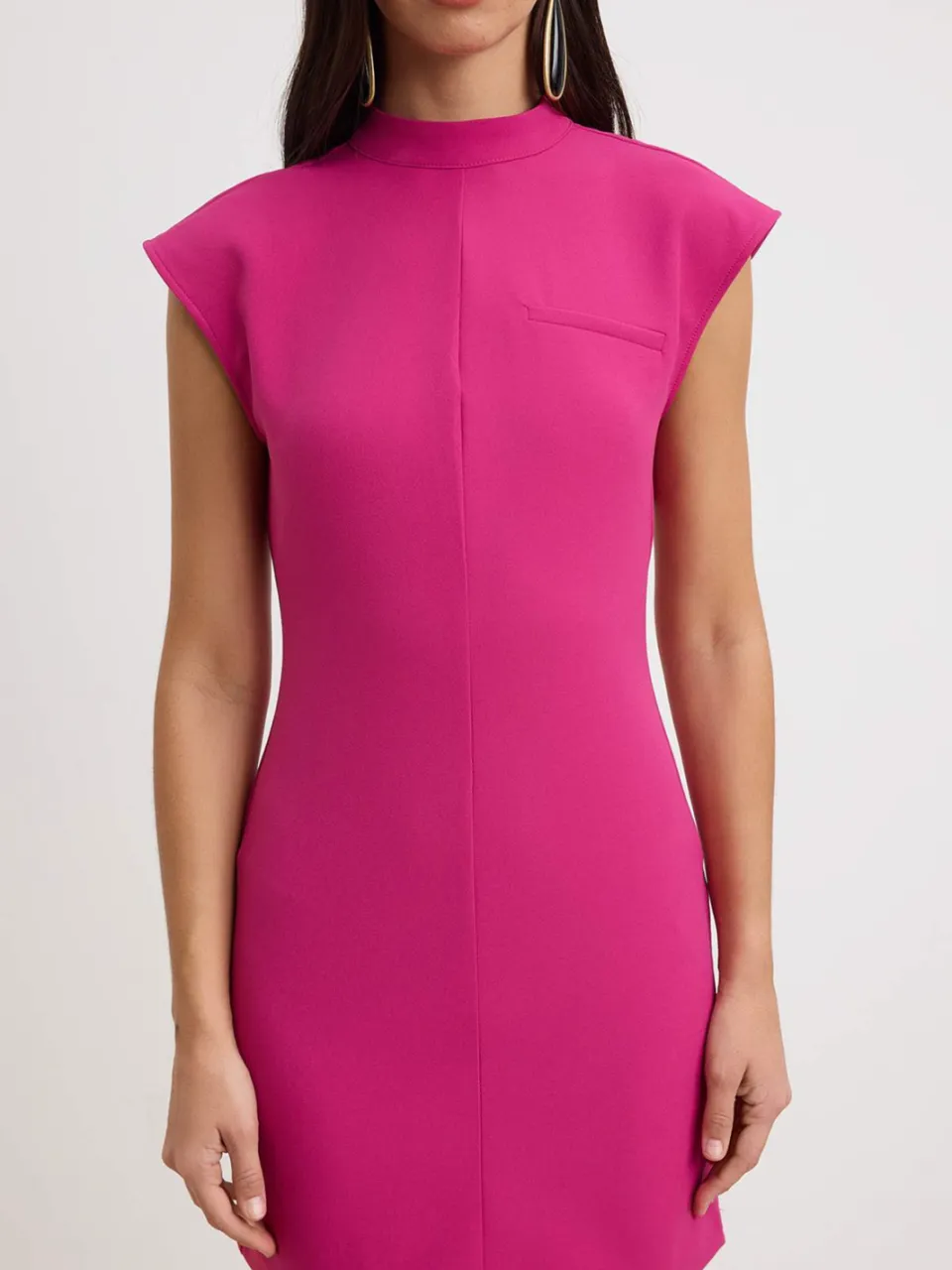 Trendyol TRENDYOLMİLLA Dames Roze Effen Kort / Mini Mouwloos Bodycon Jurken, foto 2
