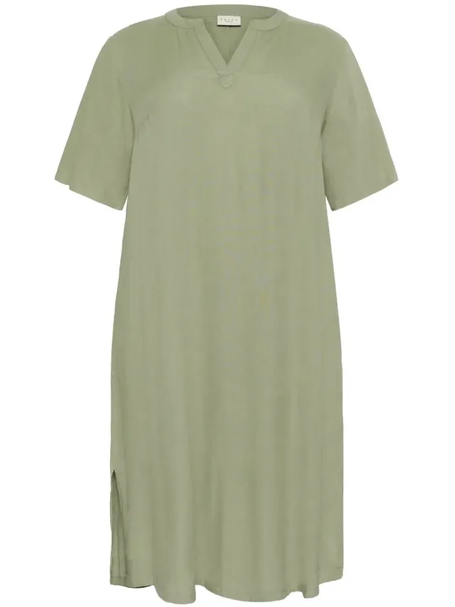 Kaffe Curve Damesjurk KAFFE Curve KCMille Kaftan oliegroen