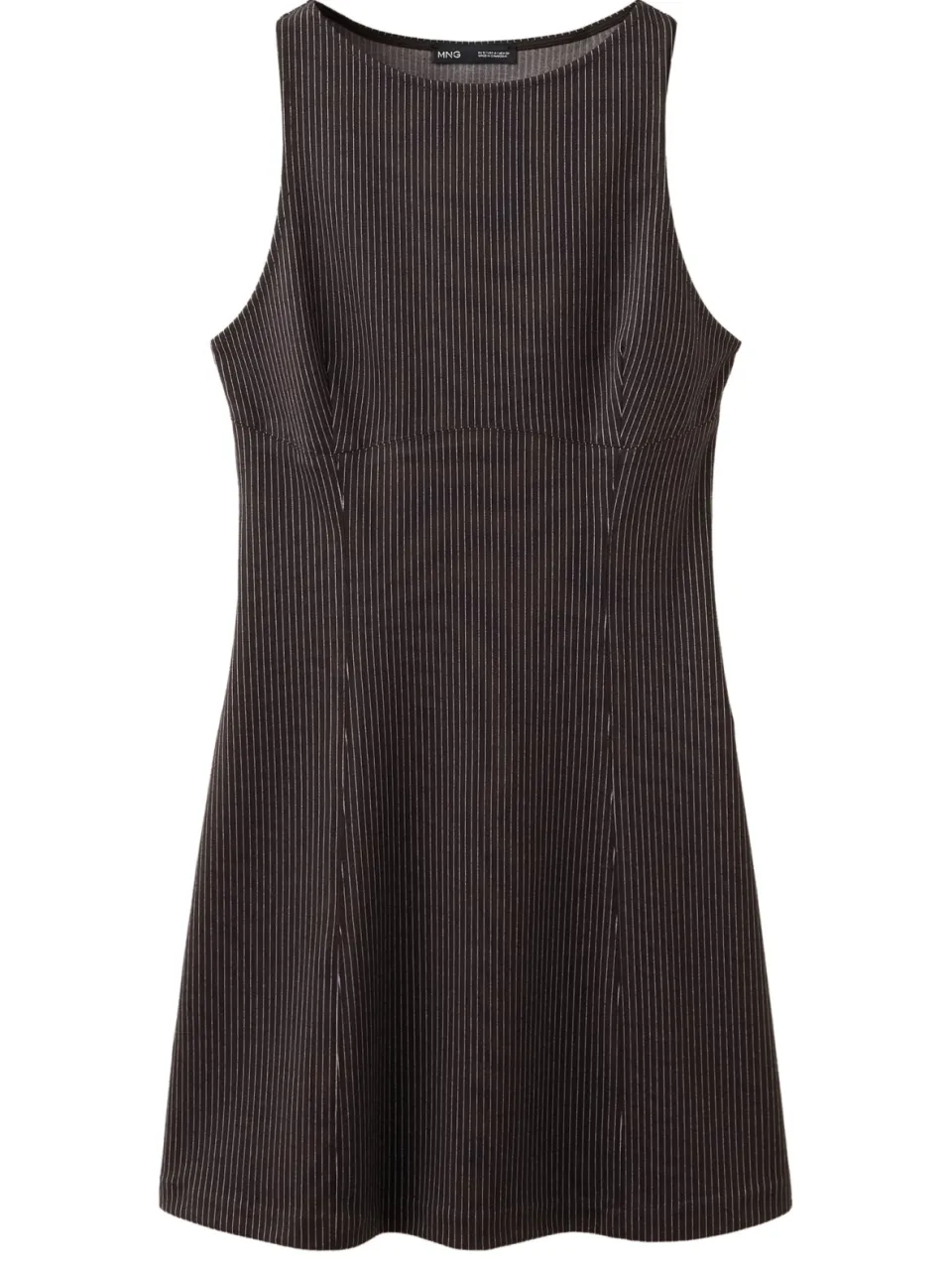 Mango mini jurk met krijtstreep - bruin, foto 2