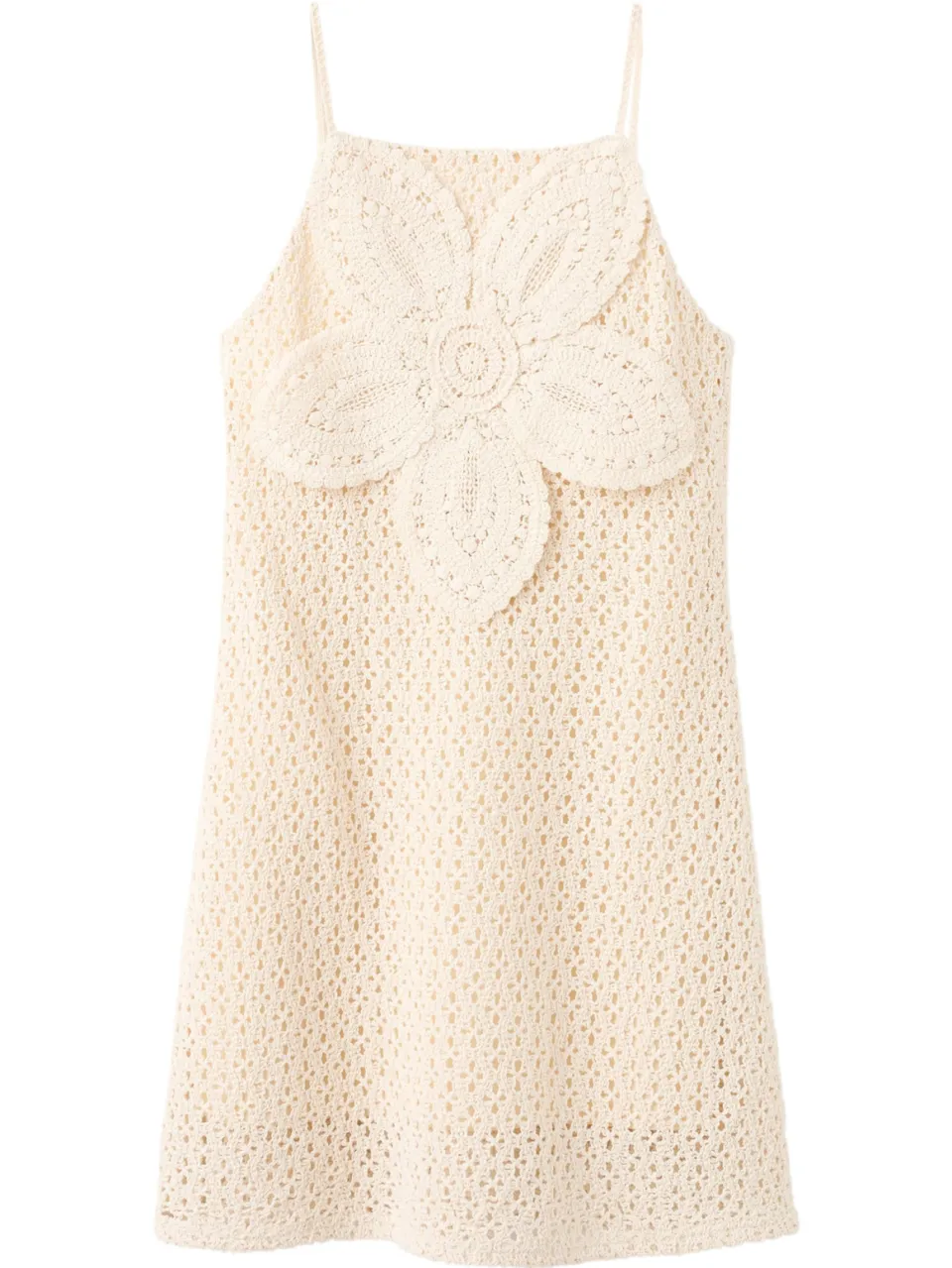 Mango korte gehaakte bohemian zomerjurk - beige, foto 2