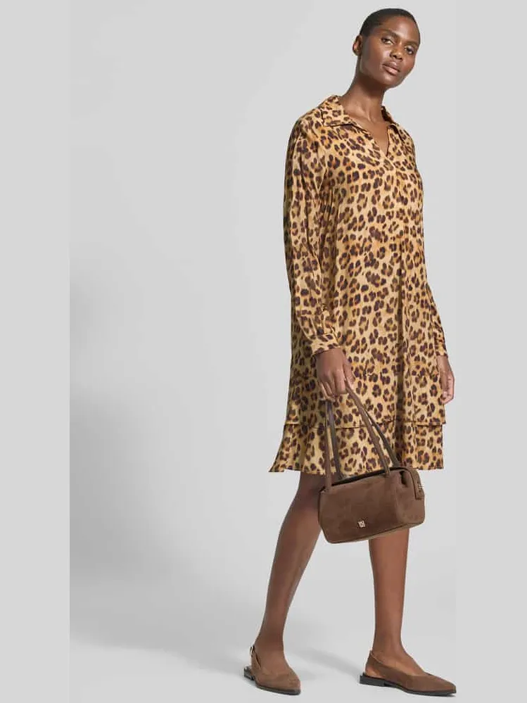 Emily Van den Bergh relaxed fit jurk van pure viscose beige, foto 4