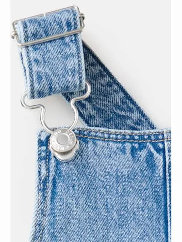 Mango Kids korte spijkerjurk lichtblauw light blue denim, foto 5