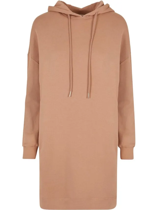 Urban Classics Organic Oversized Terry Hoody Korte jurk - S - Roze