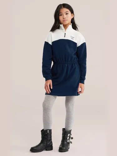 WE Fashion sweatjurk donkerblauw donkerblauw/wit, foto 3