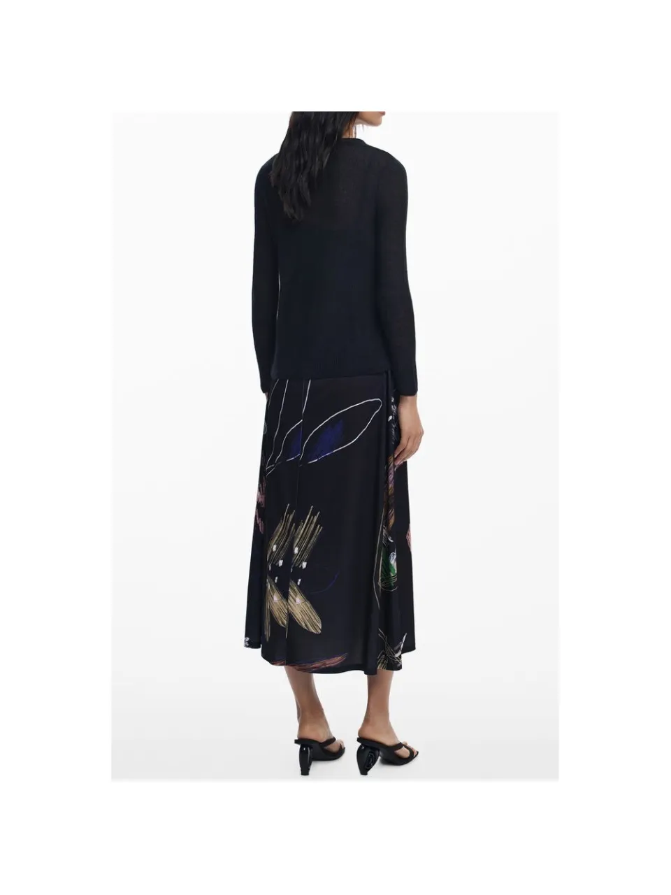 Desigual Zwarte Polyester Damesjurk, foto 2