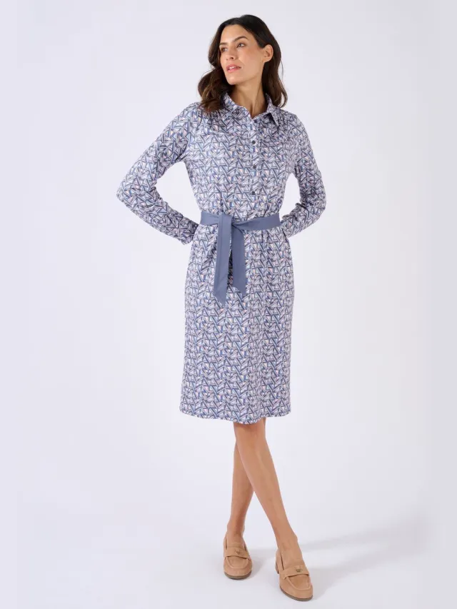 Damart Jurk tricot warm - Dames - Blauw