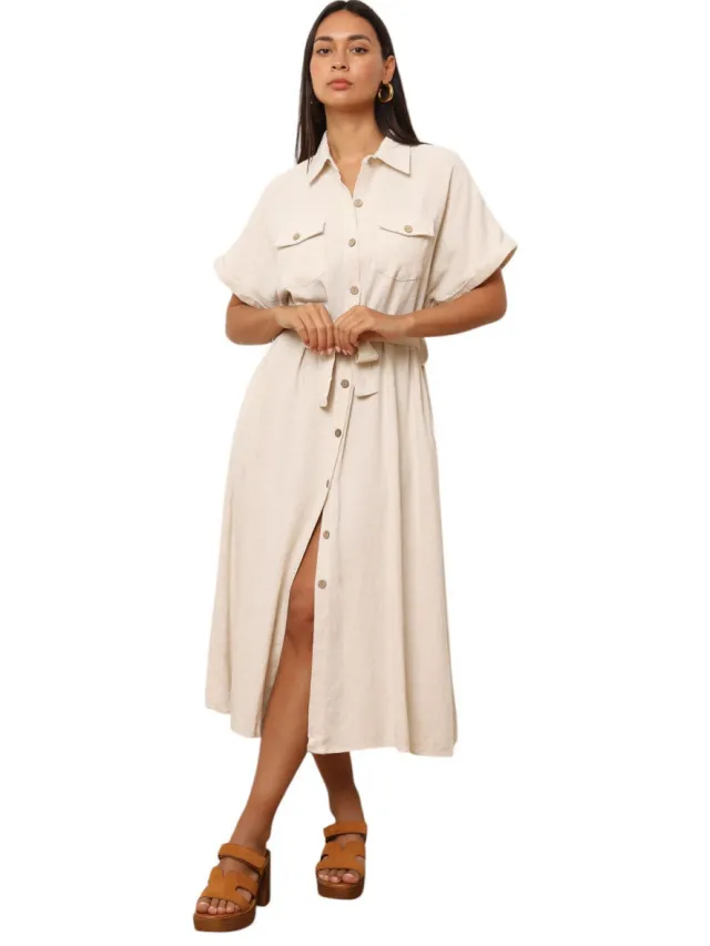 La Modeuse Jurk La Modeuse 74230_P175656 Beige