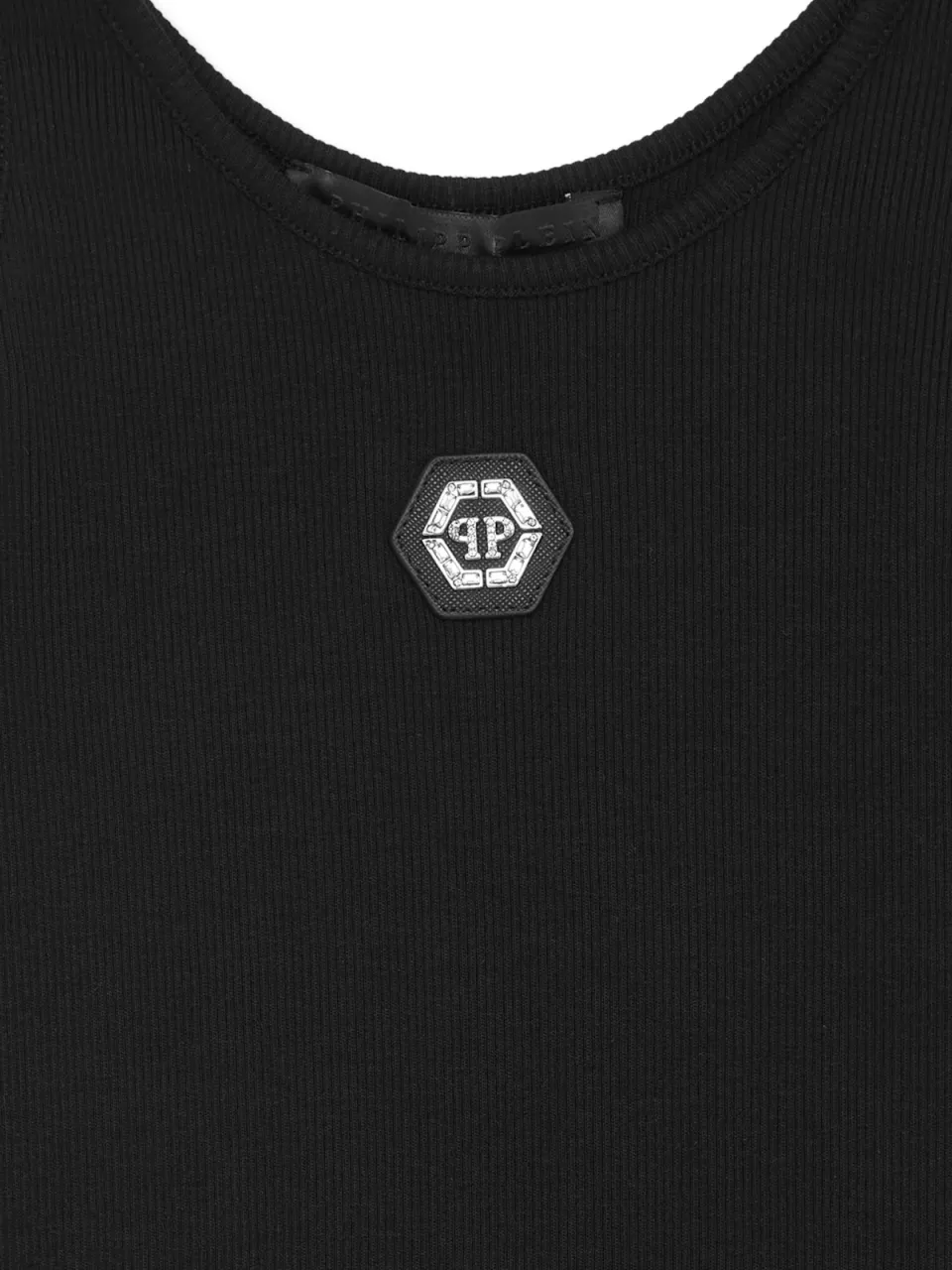 Philipp Plein Jersey Rib Tank Top Mini Dress zwart, foto 2