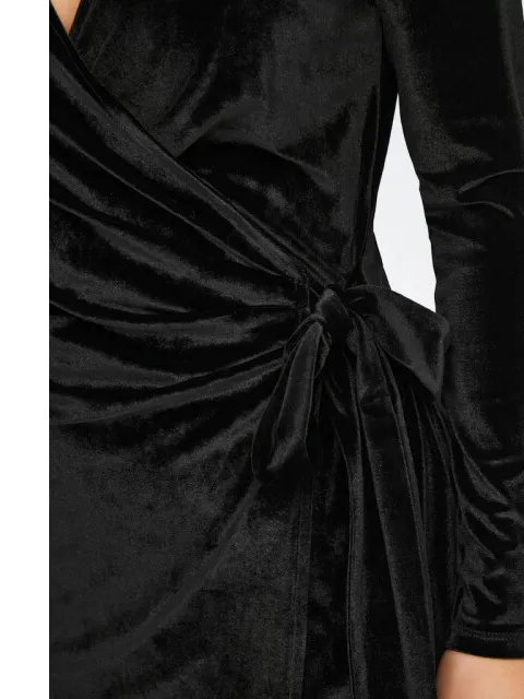 Jacqueline De Yong Sandy l/s velvet wrap dress, foto 2