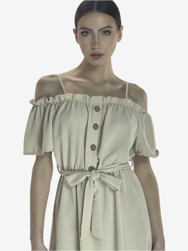 Elara Jurk Beige