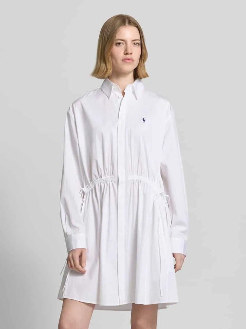 Polo Ralph Lauren Getailleerde overhemdjurk van puur katoen wit, foto 4