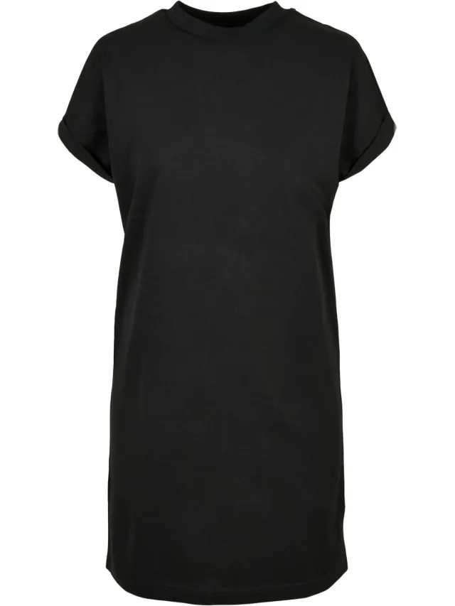 Urban Classics Dames/Dames Organic Cotton Cut-On T-Shirt Jurk (Zwart)