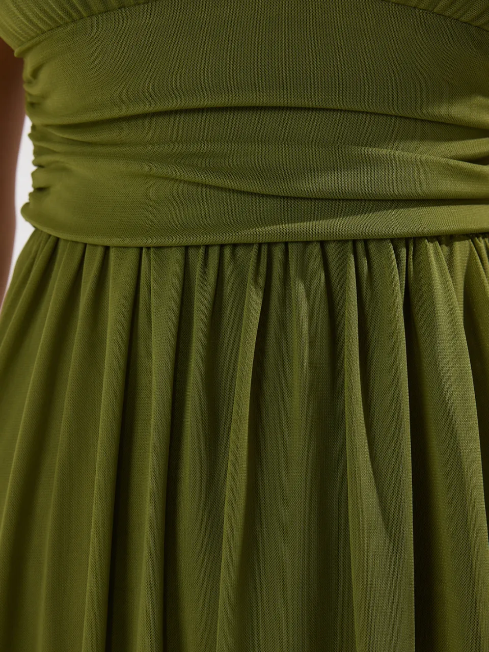 Trendyol TRENDYOLMİLLA Dames Groen Effen Maxi Mouwloos Diploma-uitreiking / Gala A-lijn Avond & Gala Jurk, foto 2