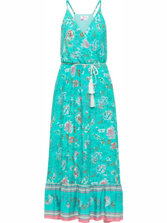 IZIA Maxi jurk turkoois