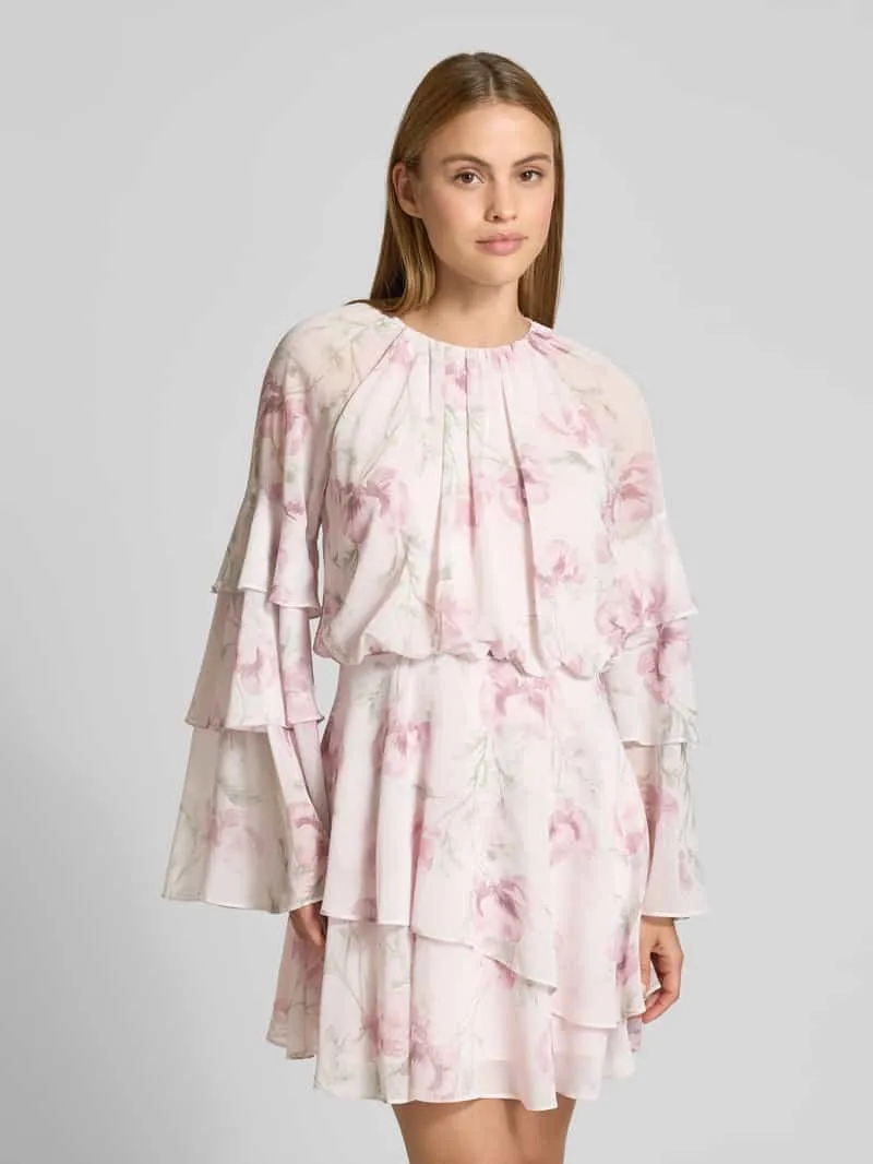 Ted Baker Minijurk met volantmouwen model 'MAHLIIA' roze, foto 4