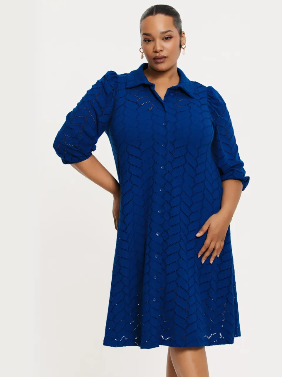 Yoek Jurk ajour MARE | Blauw, foto 2