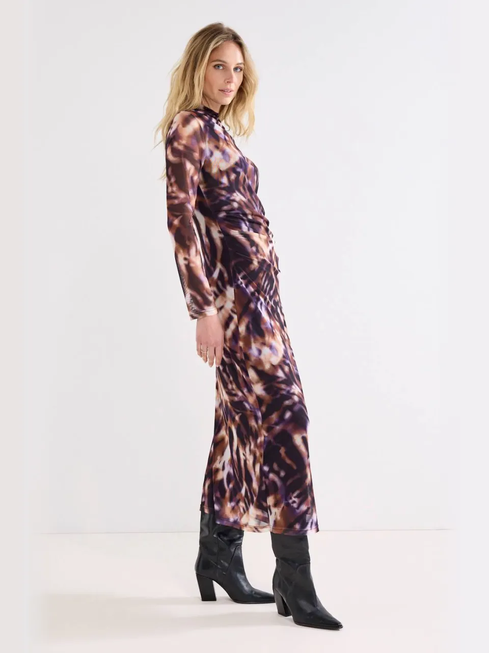 Tramontana bodycon jurk met print - paars, foto 3