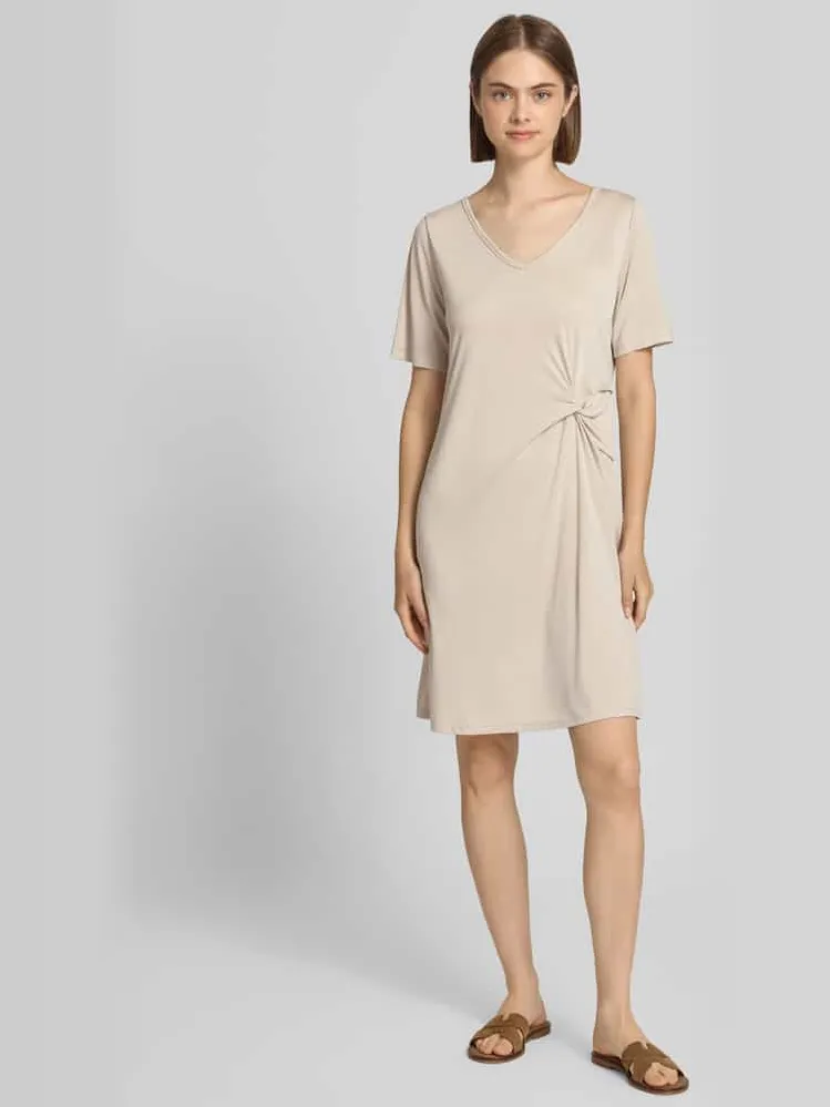 Pieces regular fit vrijetijdsjurk van viscosemix model 'ANORA' Beige