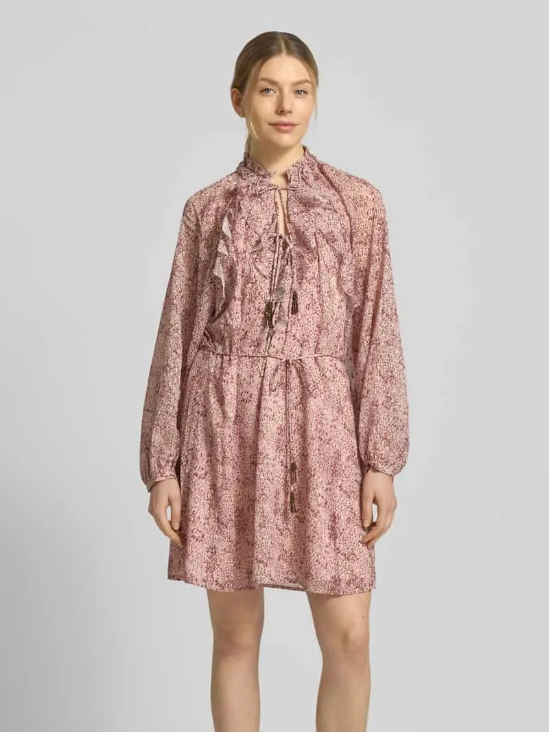 Jake*s Collection Knie-lange jurk met raglanmouwen Kersenrood