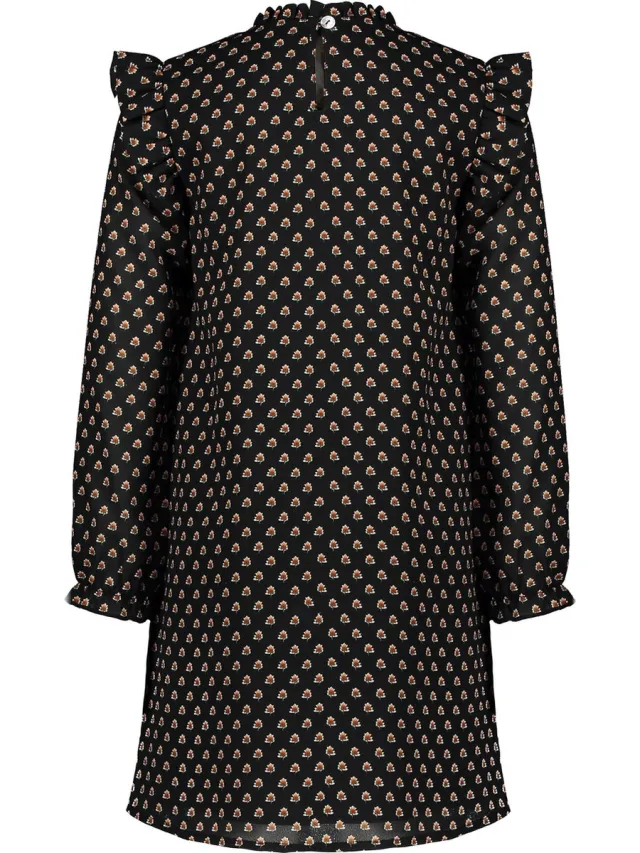 Moodstreet Meisjes Jurk Zwart All-over print Black