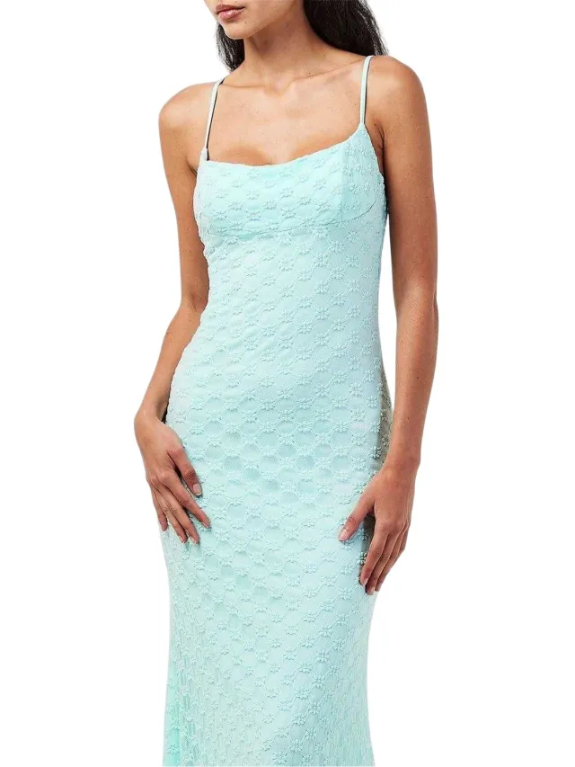 bardot Adoni mesh-midijurk voor dames (Aqua) Blauw