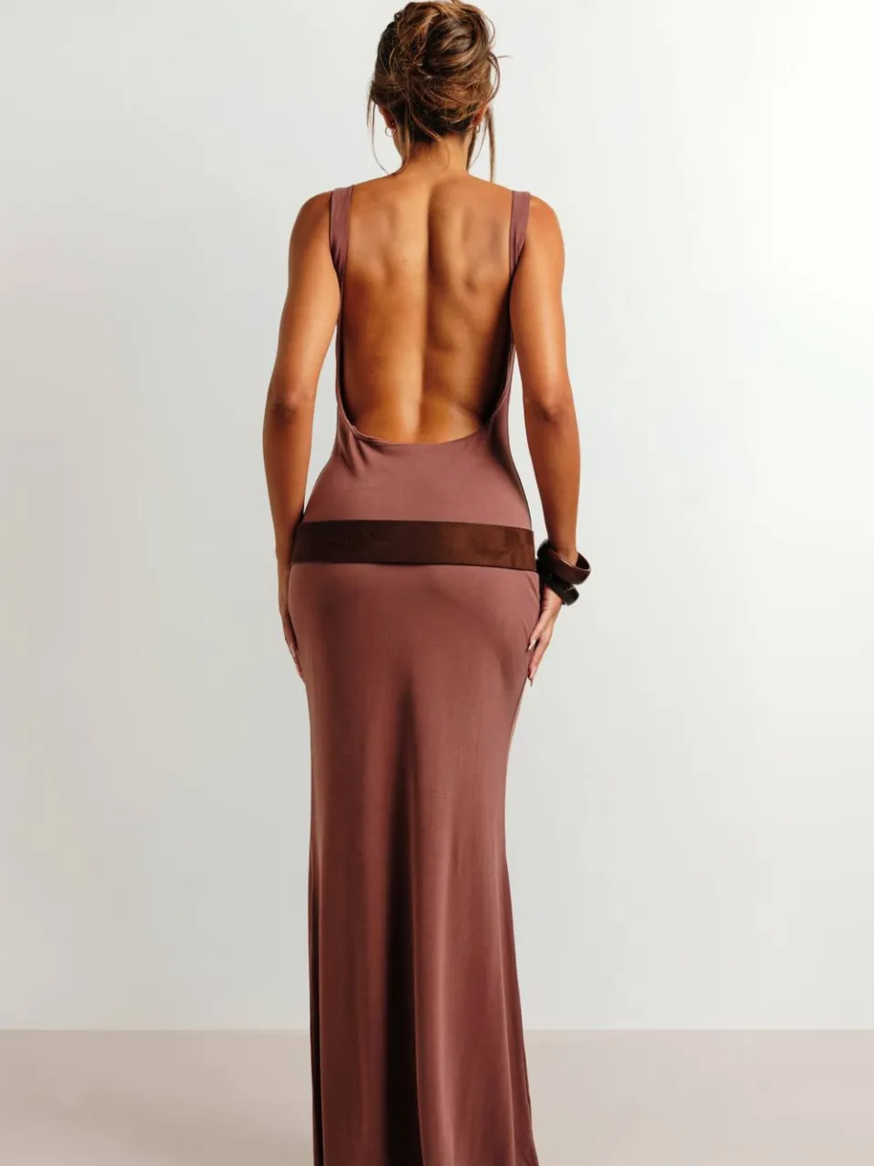 boohoo Dames Superzachte Modal Jurk Met Lage Open Rug spice, foto 2