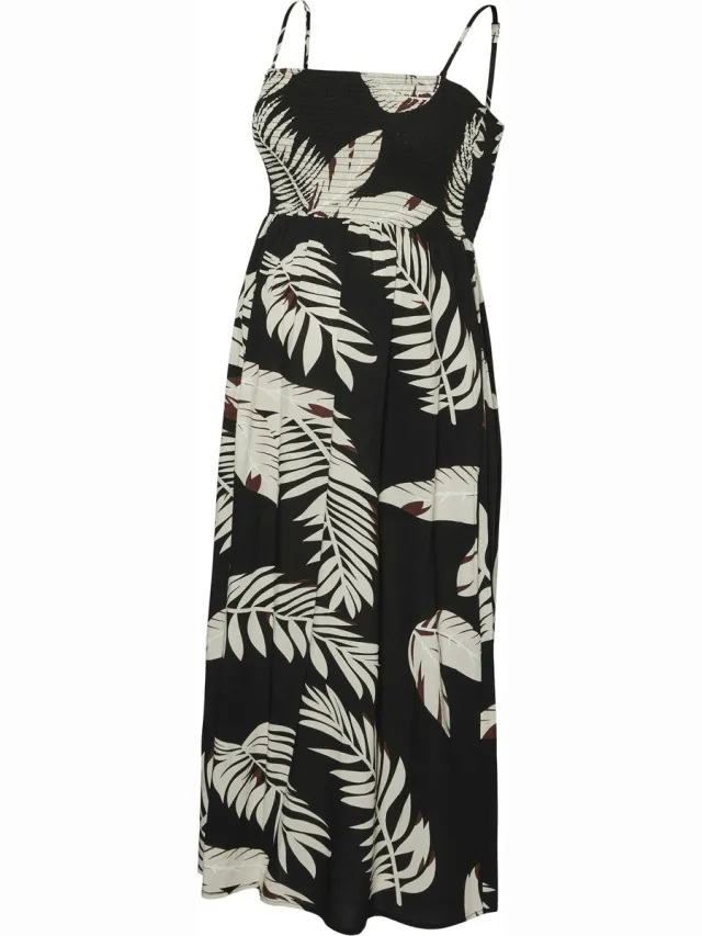 Vero Moda VMMEASY JOY CALF BANDO DRESS WVN GA - Dames - Maxi jurken Zwart